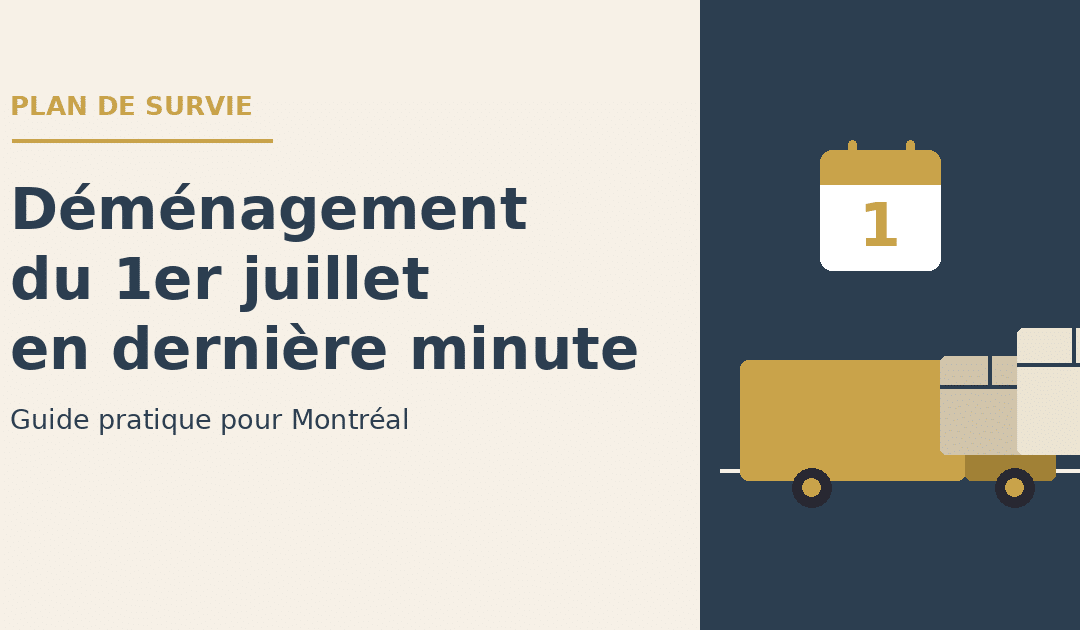 Déménagement du 1er juillet de dernière minute à Montréal : le plan de match quand il ne reste que quelques jours